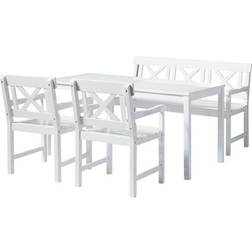 Cinas Trädgårdsset Sofiero Vit B165 D80 H75 B150 D58 H89 B59 D59 H89 cm Matgrupp
