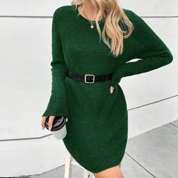 Shein Drop Shoulder Sweater Dress Without Belt