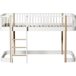 Oliver Furniture loftsäng vit/ek Våningssäng