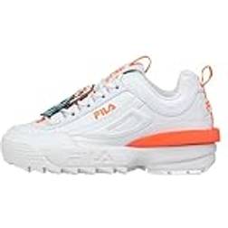 Fila Damen Disruptor wmn Sneaker, White-Fiery Coral