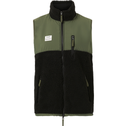 Resteröds Panel Fleece Vest Zip - Musta