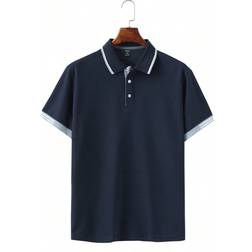 Shein Men Contrast Trim Polo Shirt