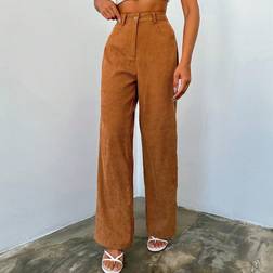 Shein High Waist Straight Leg Trousers