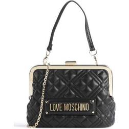 Love Moschino Borsa Quilted Faux Leather Bag - Black