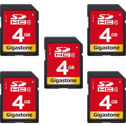 Gigastone 4gb sdhc speicherkarte 5er-pack mit bis zu 80 mb/sek. für Neutral