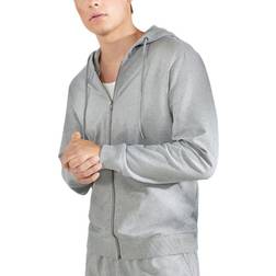 Bread & Boxers Zip Hoodie Male Camisas Gris