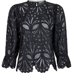 Neo Noir Adela Embroidery Blouse - Black