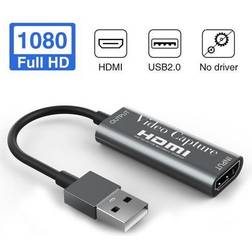 Rondaful Lightweight Portable HDMI Video Recorder Game Capture Card for Laptop Live Broadcasting