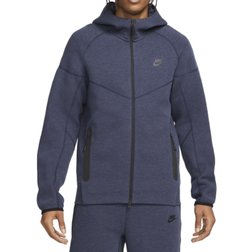 NIKE Men's Sportswear Tech Fleece Windrunner Full Zip Hoodie - Obsidian Heather/Black