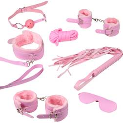 Baseks Pink Fluffy Bondagesæt til Begyndere