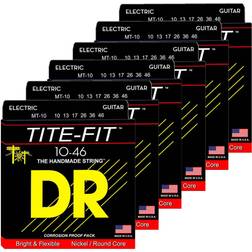 DR Strings MT-10 Tite-fit el-guitar-strenge, 010-046, 6-pack