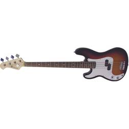 Dimavery B-Stock PB-302 left-handed bass guitar sunburst