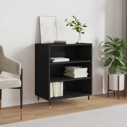 vidaXL 57 x 35 x 70 cm Konstrueret Træ Sort Skænk