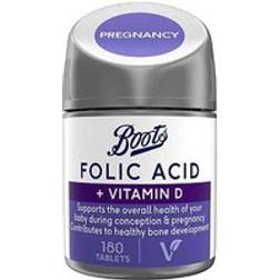 Boots Folic Acid + Vitamin D Tablets 180