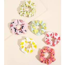 Shein 6pcs Toddler Girls Fruit Print Scrunchie