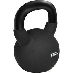 Homcom Kettlebell 12 kg Plastbeläggning Svart