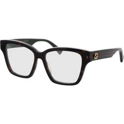 Gucci GG1302O-006 55-15 Brillengestell inkl. Gläser, Damen, Vollrand, Eckig