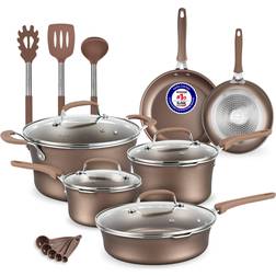 BAKKENMASTER Professional Cookware Set with lid 14 Parts