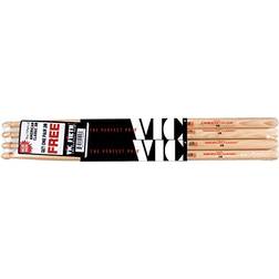 Vic Firth American Classic Series Drumsticks 2B American Hickory Holz Tip Natur 4 Paar Value Pack