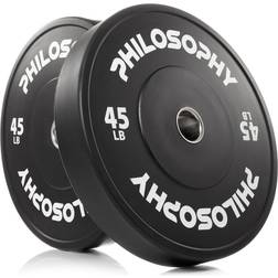 Philosophy Gym Set of 2 Olympic 2-Inch Rubber Bumper Plates