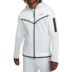 Nike Sportswear Tech Fleece Full Zip Hoodie Men - Summit White/Pure Platinum/Hyper Pink