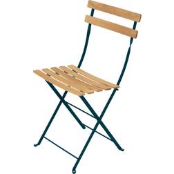 Fermob Bistro Natural Chair Acapulco Blue Metal Træ