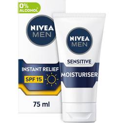 Nivea MEN Sensitive Face SPF15 Moisturiser with 0% Alcohol 75ml