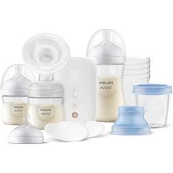 Philips Avent Stillset mit elektrischer Einzelmilchpumpe SCD330/31 Premium transparent