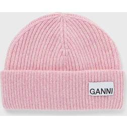 Ganni hue A5019 Structured Beanie mauve chalk