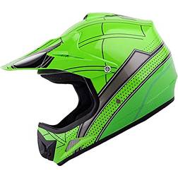 Wow WOW Youth Kids Motocross BMX MX ATV Dirt Bike Helmet Spider Green