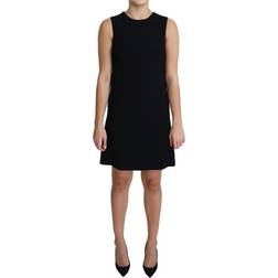 Dolce & Gabbana Black Viscose Stretch A-line Shift Mini Dress IT40