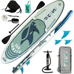 FunWater FunWater SUP Inflatable Stand Up Paddle Board Ultra-Light Inflatable Paddleboard with ISUP Accessories,Fins,Adjustable Paddle, Pump,Backpack, Leash, Waterproof Phone Bag