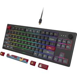 Montech MKey TKL Mechanische RGB-LED, Premium-MDA-PBT-Tastenkappe, Pro 2.0 Schalter, Castle