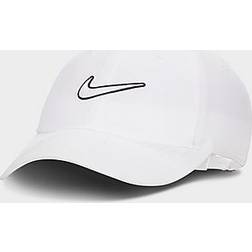 Nike Club Swoosh Unstructured Strapback Hat White/White