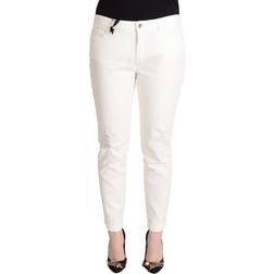 Dolce & Gabbana White Cotton Skinny Denim Women Pretty Jeans IT48