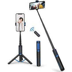 Atumtek ATUMTEK Selfie Stick Tripod, Extendable 3 in 1 Aluminum Bluetooth Selfie Stick with Wireless Remote for iPhone 13/13 Pro/12/11 Pro/XS Max/XS/XR/X/8/7