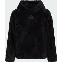 Adidas Kid's Cozy Sherpa Pullover Hoodie - Black