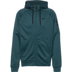 Nike Men's Therma-Fit Full-Zip Fitness Top - Deep Jungle/Black