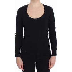 Dolce & Gabbana Black Cashmere Crewneck Sweater Pullover IT38