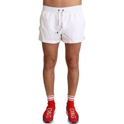 Dolce & Gabbana White King Mens Beachwear Swimwear Shorts