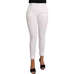 Dolce & Gabbana White Dress Pants Slim Skinny Pant IT36