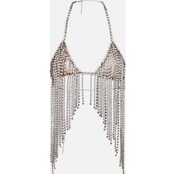 Stella McCartney Crystal Fringed Bra, Woman, Crystal, Crystal