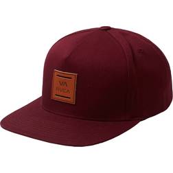 RVCA Men's Burgundy All The Way Snapback Hat