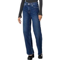 Free People Tinsley Baggy High Rise Jeans - Deep Blue