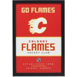 Open Road Brands Calgary Flames 12.25'' x 17'' Framed Sign