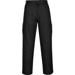 Portwest 36T, Black Mens Combat Work Trousers 38"