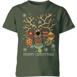 Original Hero Scooby Doo Kids' Christmas T-Shirt - Forest Green