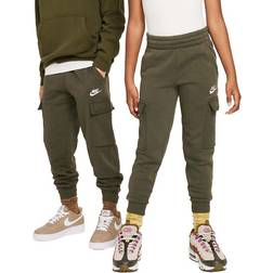 Nike Older Kid's Sportswear Club Fleece Cargo Pants - Cargo Khaki/White