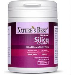 Nature's Best Silica Advance With Key Nutrients Biotin Zinc and MSM 90 pcs