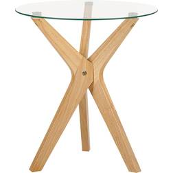 Beliani Valley Transparent/Light Wood Småbord 45x45cm